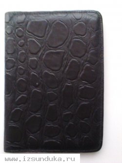 черное портмоне из натуральной кожи
