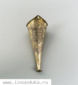 Старинный рожок для кормления младенцев. Российская Империя, Архангельск, 1875 год. 