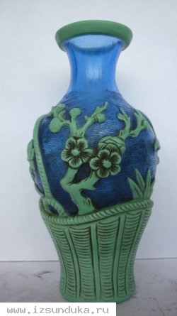 Ваза, двухслойное пекинское стекло