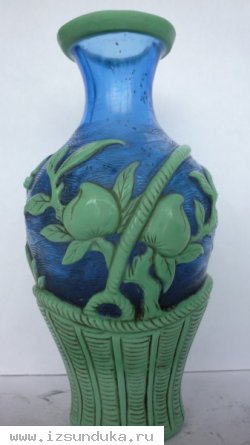 Ваза, двухслойное пекинское стекло