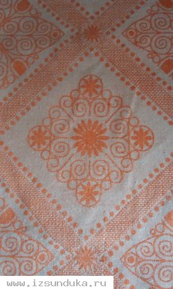 Винтажная скатерть, хлопок и лён. СССР. 145х170 см.