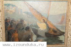 Старинная картина &laquo;Проповедь Иисуса Христа на Тивериадском (Генисаретском) озере&raquo; близ Капернаума. Россия, 1870-е гг.
