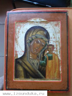 Икона Казанская Божья Матерь 19 век