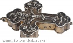 Старинный наперсный крест-реликварий со св.мощами. Мастер Вихляев Алексей. Россия, Москва. 1785 год.