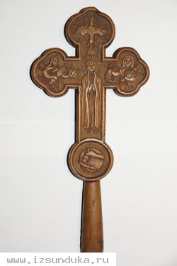Старинный напрестольный резной крест. Русский Север, XVIII век.
