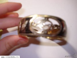 Старинный браслет из серебра с напылениеl