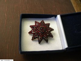  Брошь Богемские гранаты 1900