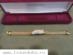 Браслет из золотой сетки с кристаллами сваровски Джеки Кеннеди