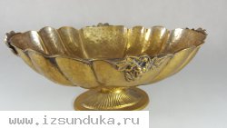 Старая фруктовница из бронзы