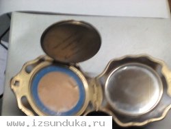 Пудреница серебро 875 пр.