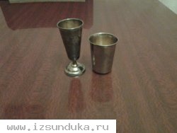 серебряные стопка и рюмка в хорошем состоянии