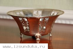 Серебряная сухарница