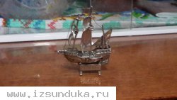 Фигурка из серебра "Кораблик"