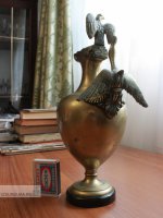Бронзовый кувшин с фигурами двух птиц, нач. XX века, Восточная Пруссия
