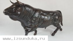 Красивейшая массивная фигура,бык,бронза