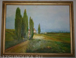 Картина Деревенский пейзаж