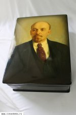 Шкатулка Федоскино с портретом Ленина