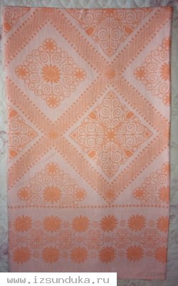 Винтажная скатерть, хлопок и лён. СССР. 145х170 см.
