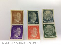 Набор марок. Третий рейх. Германик. Гитлер. Чистые. Негашеные. 6 шт