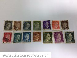 Набор марок третьего рейха. 3 рейх. Германия. Гитлер. Подборка из 14 шт  