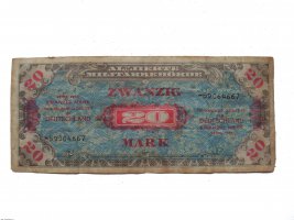 deutschland mark 1944 года, номинал 20 