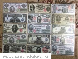 126 УНИКАЛЬНЫХ ДОЛЛАРОВ США - 1861 - 1891 г 