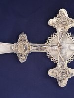 Старинный напрестольный крест. Серебро 