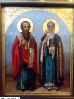 ИКОНА СВЯТАЯ КНЯГИНЯ ОЛЬГА И КНЯЗЬ ВАСИЛИ
