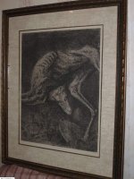 Д.Плавинский, «Собака в траве», бумага офор&#