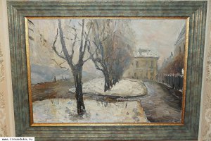 И.Каганский. «Зима. Ленинградский бульвар». СССР, Ленинград, 1978 год