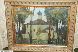 Картина «Псковский храм». СССР, 1950-е гг.